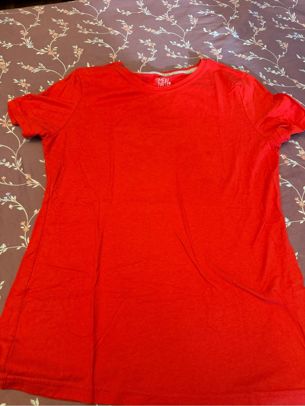 Time and Tru Red Crewneck Tee